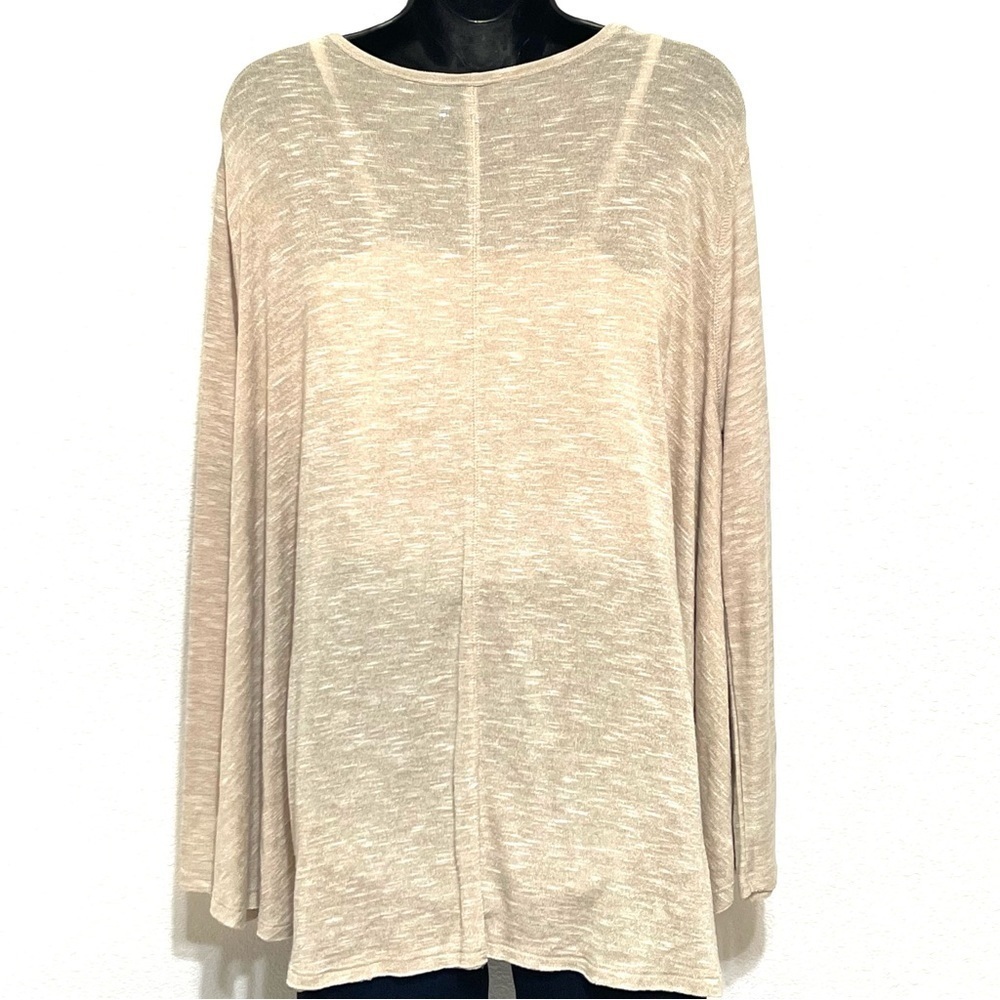 Urban Outfitters We The Free Woman Sand Long Sleeve V Neck Shirt Size M - Picture 7 of 16